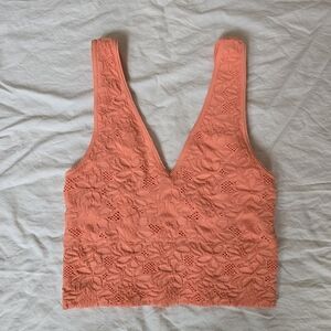Coral Lace Tank Top